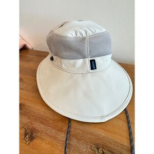 KUHL Sun Blade Hat Tan Beige Blue Mens SM Hiking Fishing Sun Protection UPF Hat